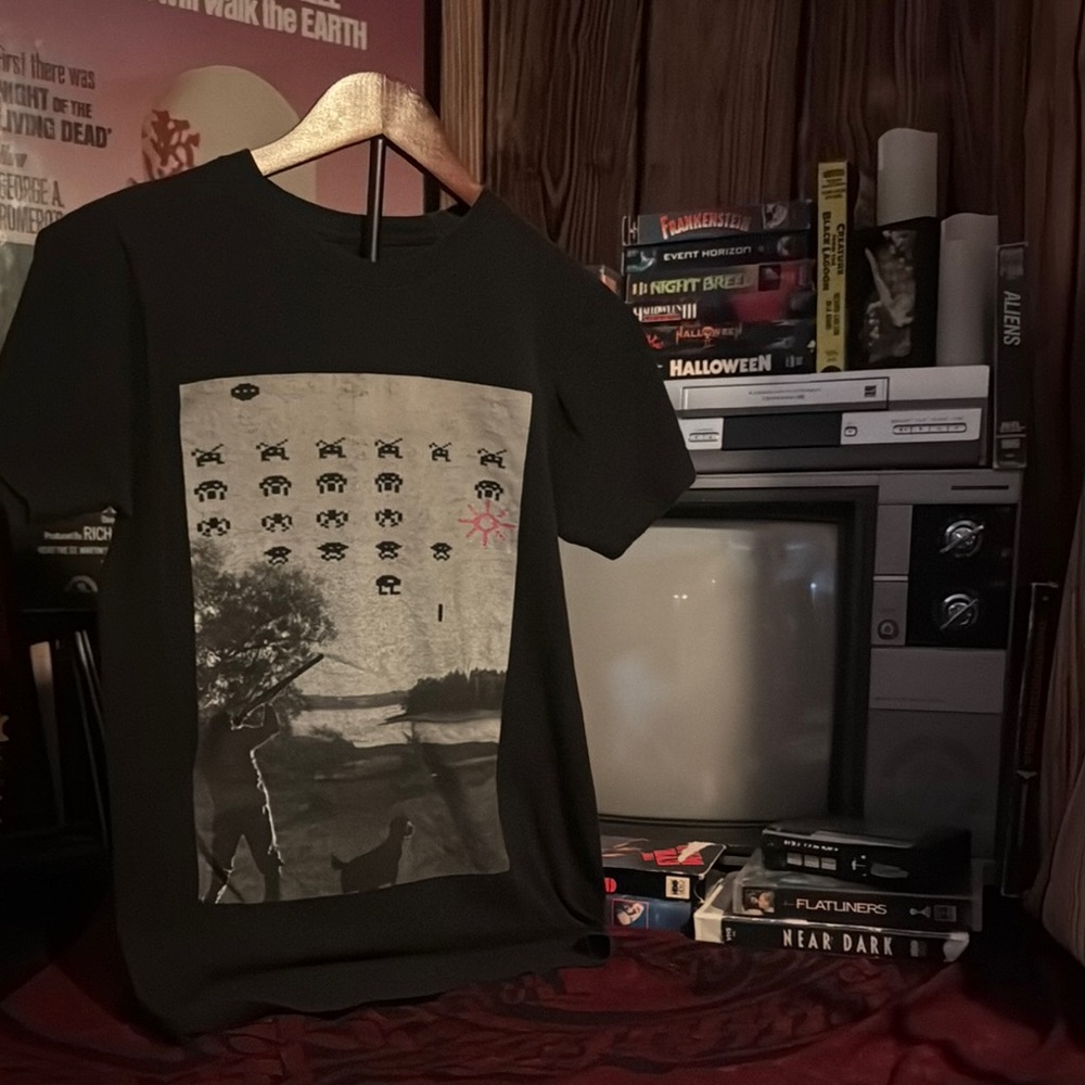 Vintage Retro Duck Hunt Space Invaders Inspired T-Shirt